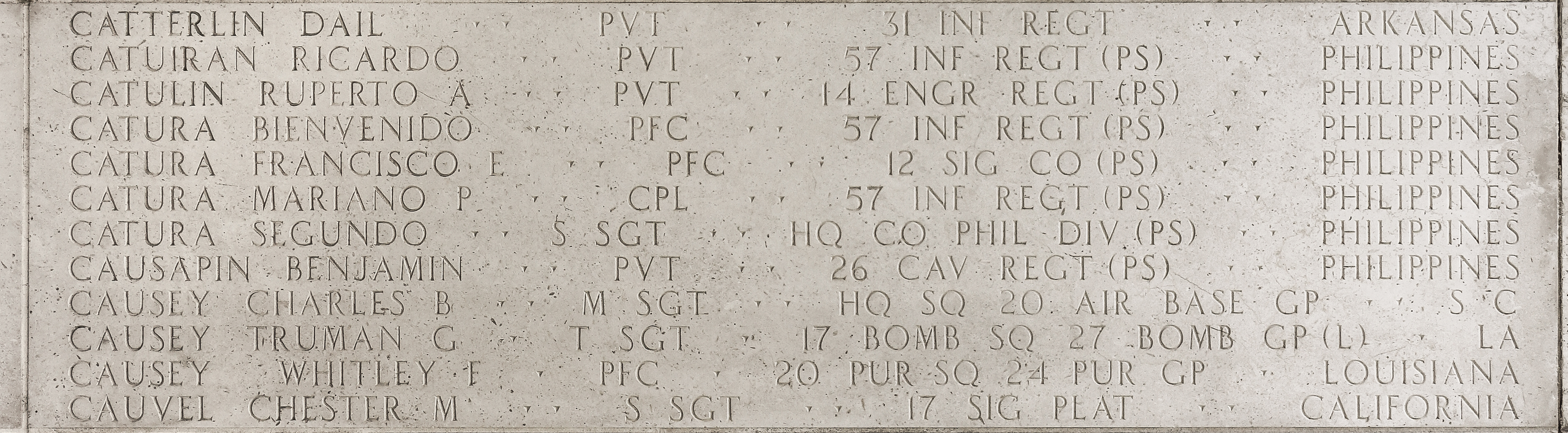 Charles B. Causey, Master Sergeant